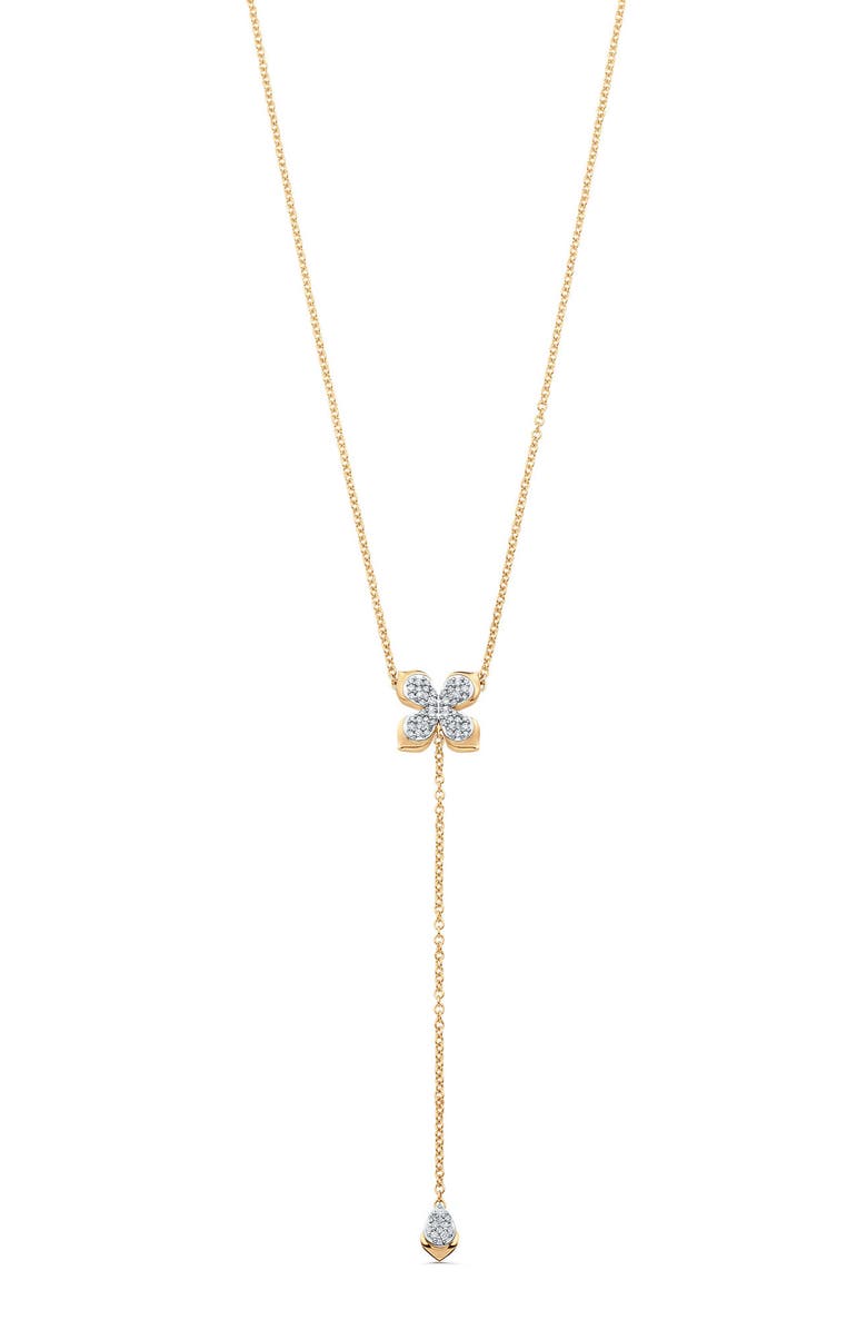 Sara Weinstock Lierre Diamond Y-Necklace, Main, color, Yellow Gold