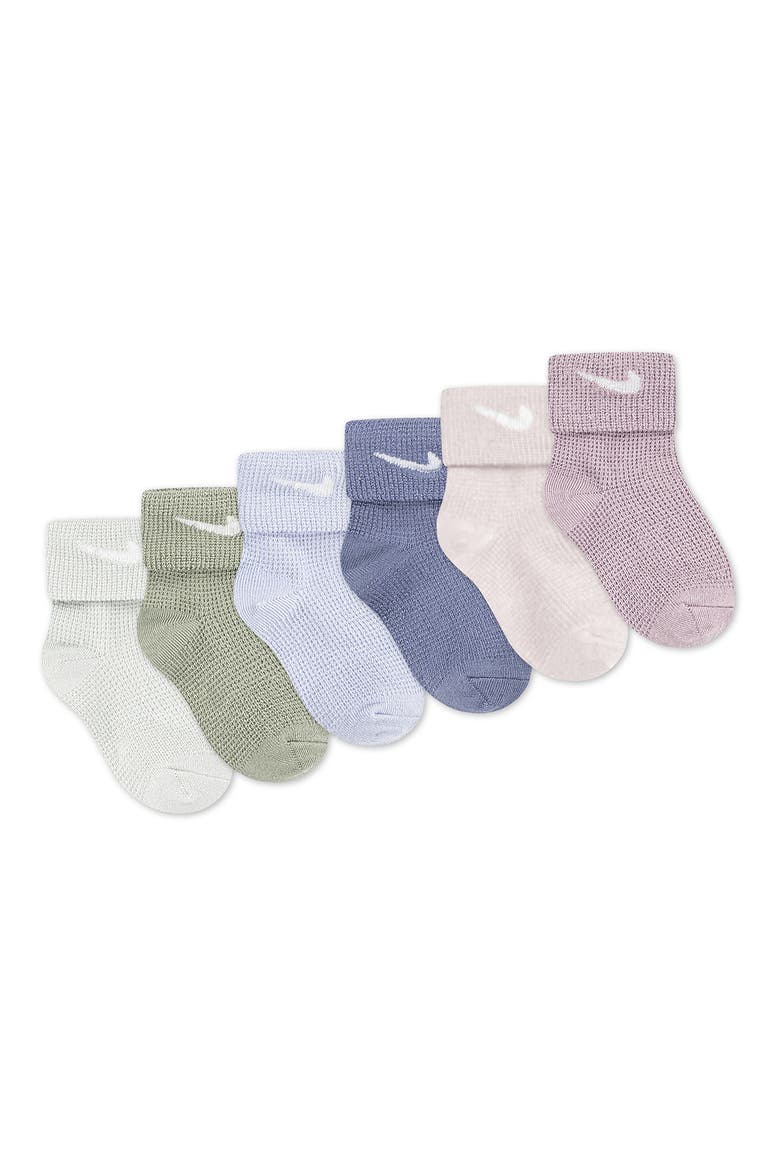 Assorted 6-Pack Lightweight Ankle Socks, Alternate, color, LIGHT SILVER