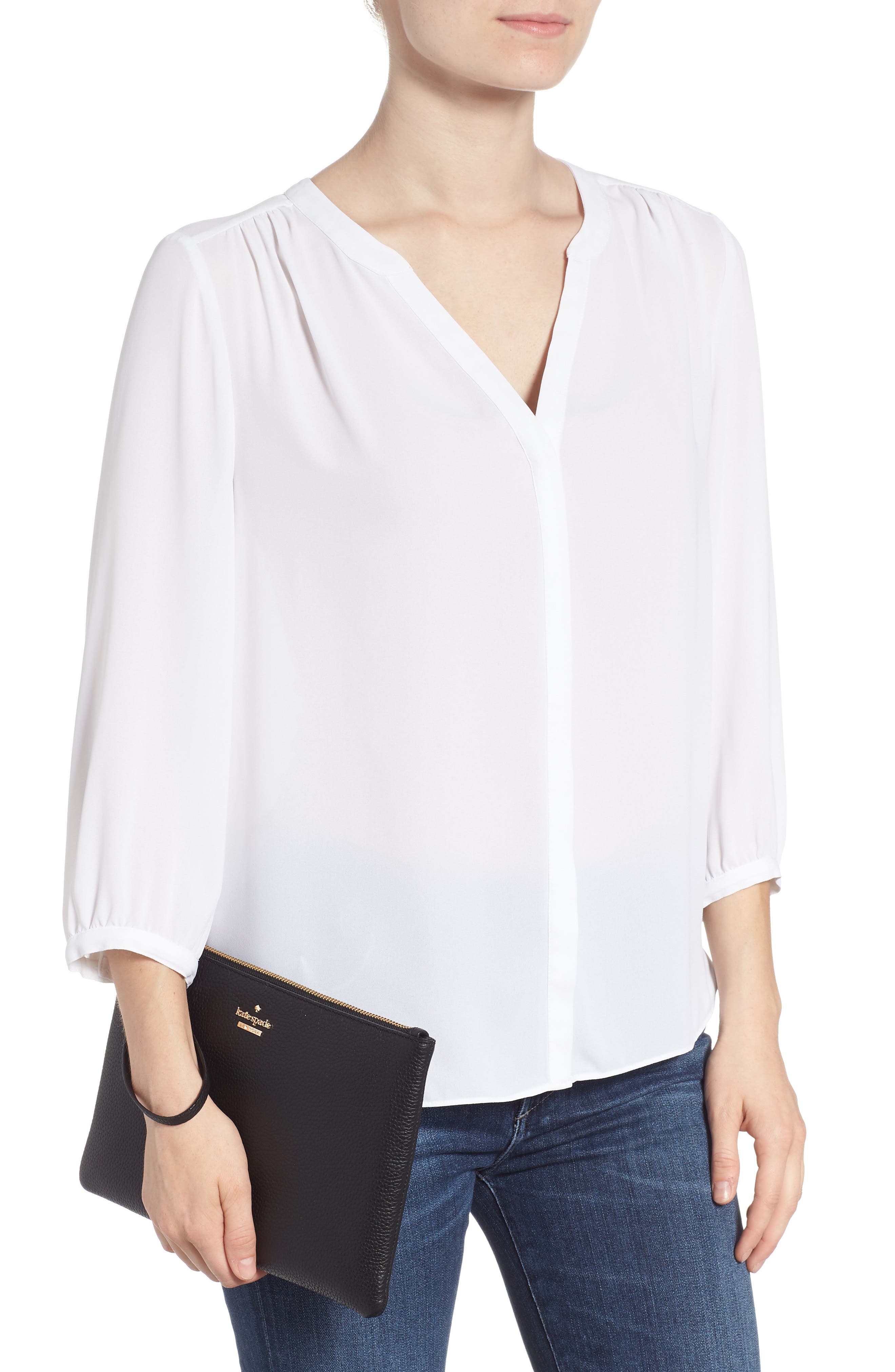 Kate Spade New York jackson street – finley quilted leather clutch, Alternate, color, 