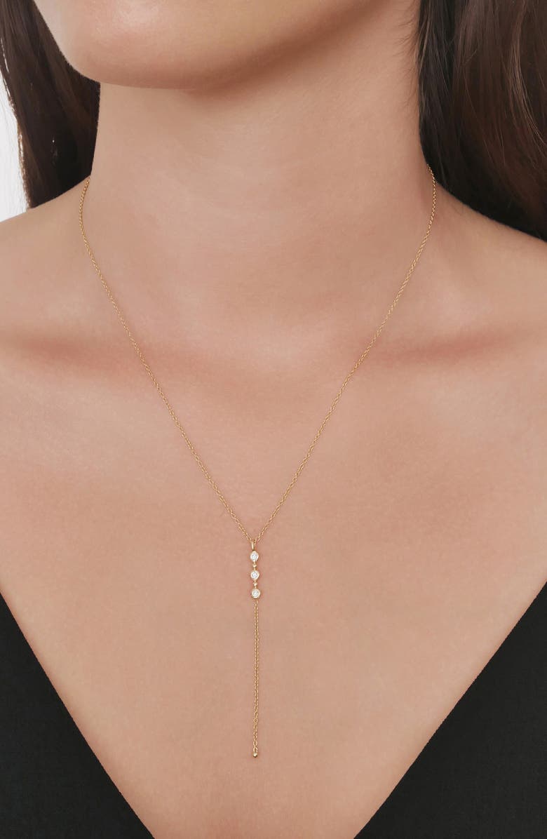 Bony Levy Monaco Diamond Y-Necklace, Alternate, color,