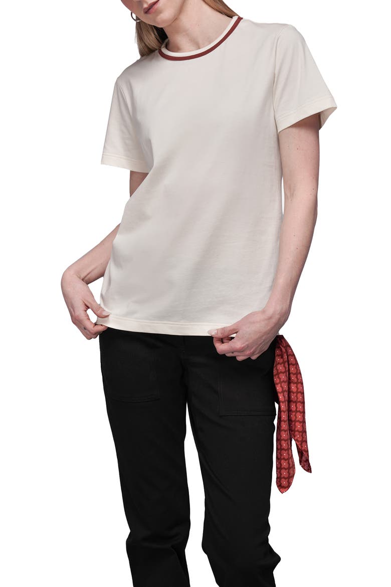 The Everyday Ringer Tee, Main, color, WHITE/CINNAMON