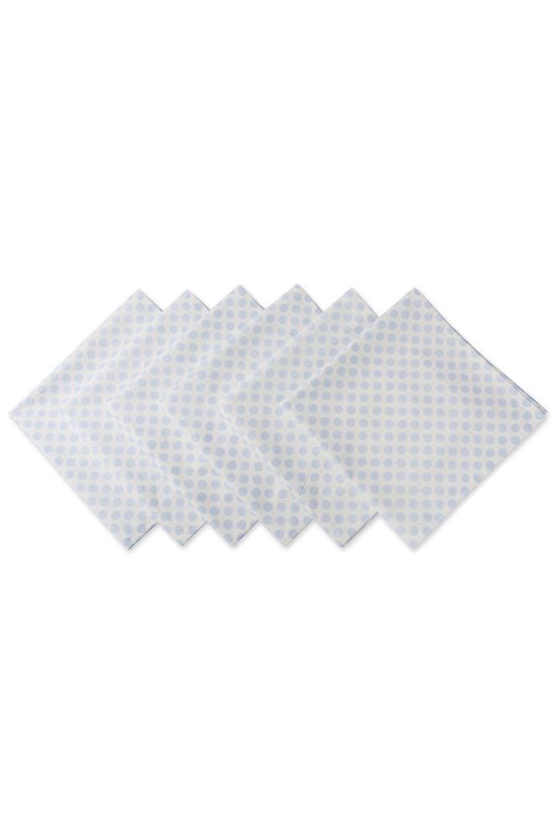 Printed Dots Napkin Set/6, Main, color, White