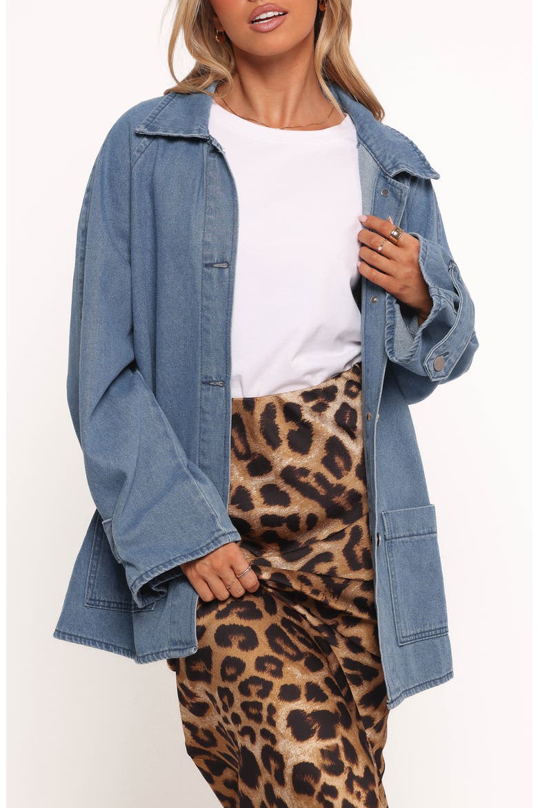 Novan Oversize Denim Jacket, Main, color, DENIM