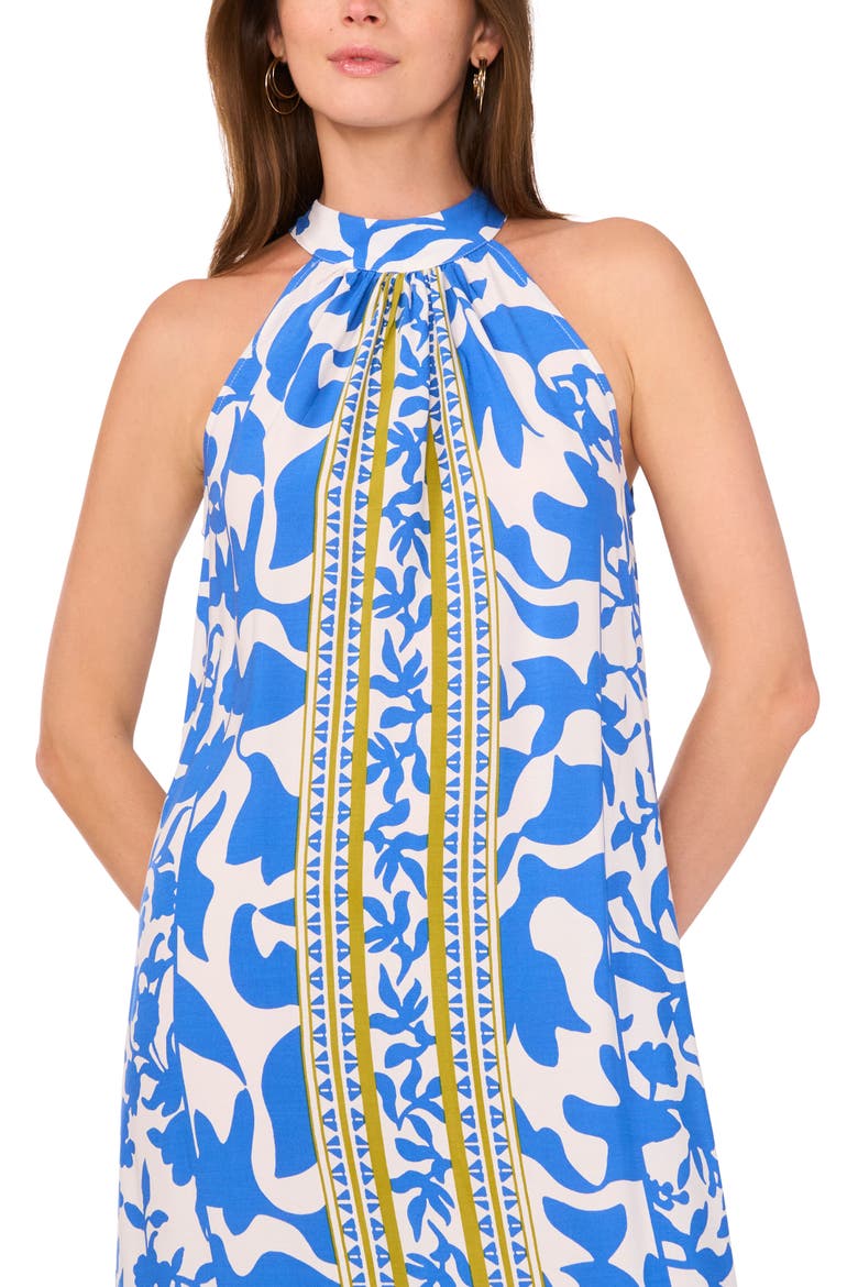 Print Tie Back Sleeveless Maxi Dress, Alternate, color, DEW BLUE