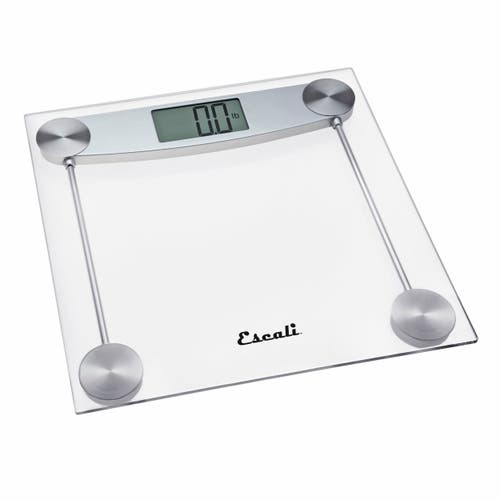 Escali Glass & Chrome Bathroom Scale In Transparent