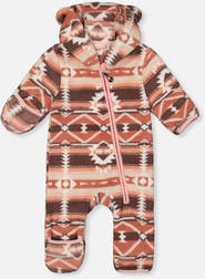 Deux par Deux Mid-Season Fleece Animal Ear Hood Fold-Over One-Piece Outerwear