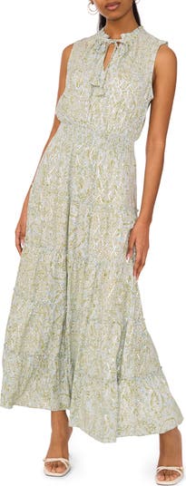 Smocked Waist Maxi Skirt