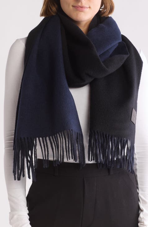 Nordstrom Oversized Fringe Detailed online Gray Wool Cashmere Blend Lightweight Scarf