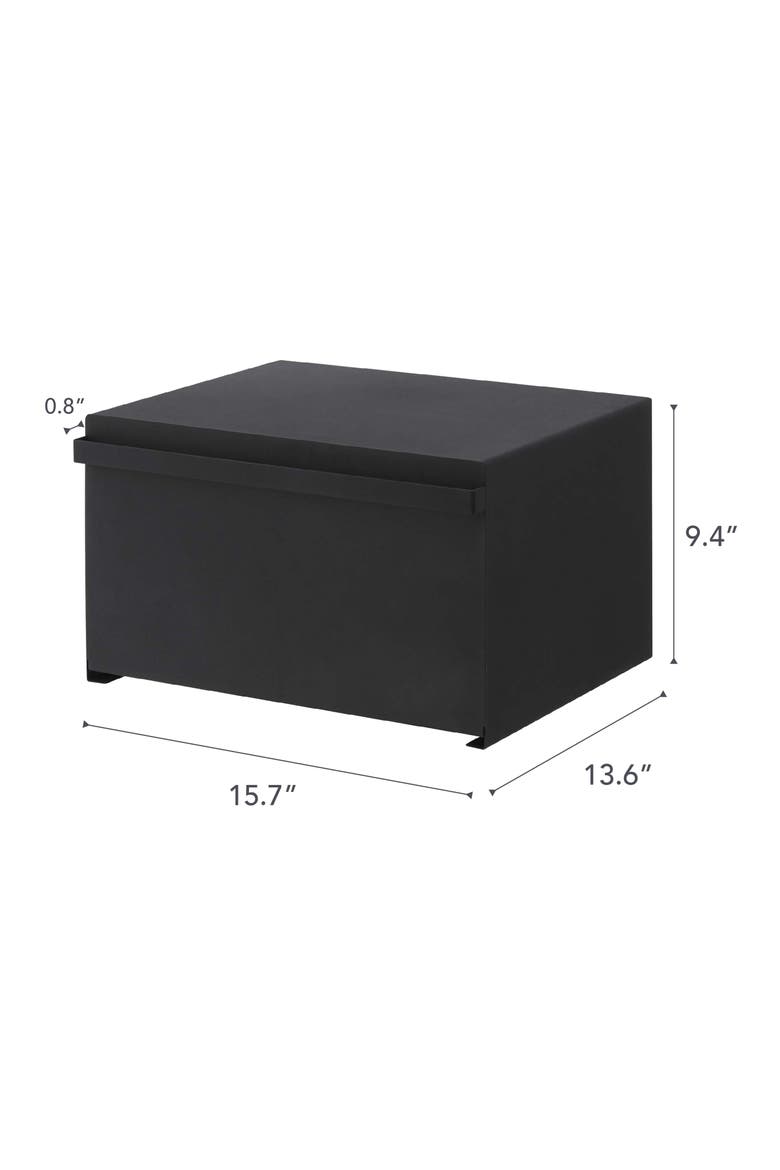 Steel Bread Box, Alternate, color, BLACK