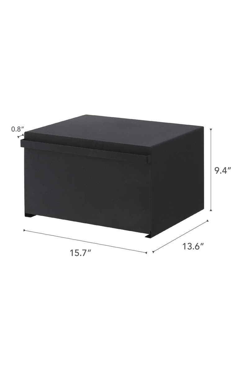 Yamazaki Steel Bread Box, Alternate, color, Black