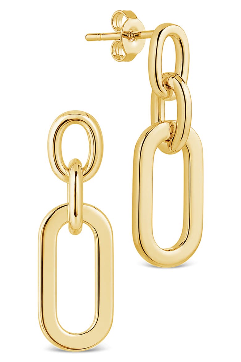 Open Link Drop Earrings, Main, color, GOLD