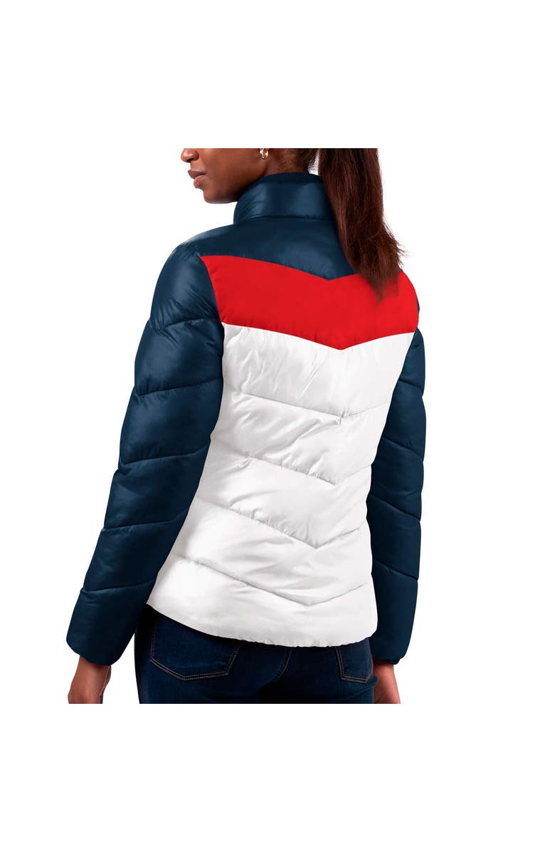 G-III 4HER BY CARL BANKS Women's G-III 4Her by Carl Banks  White/Navy New England Patriots New Star Quilted Full-Zip Jacket, Alternate, color, White