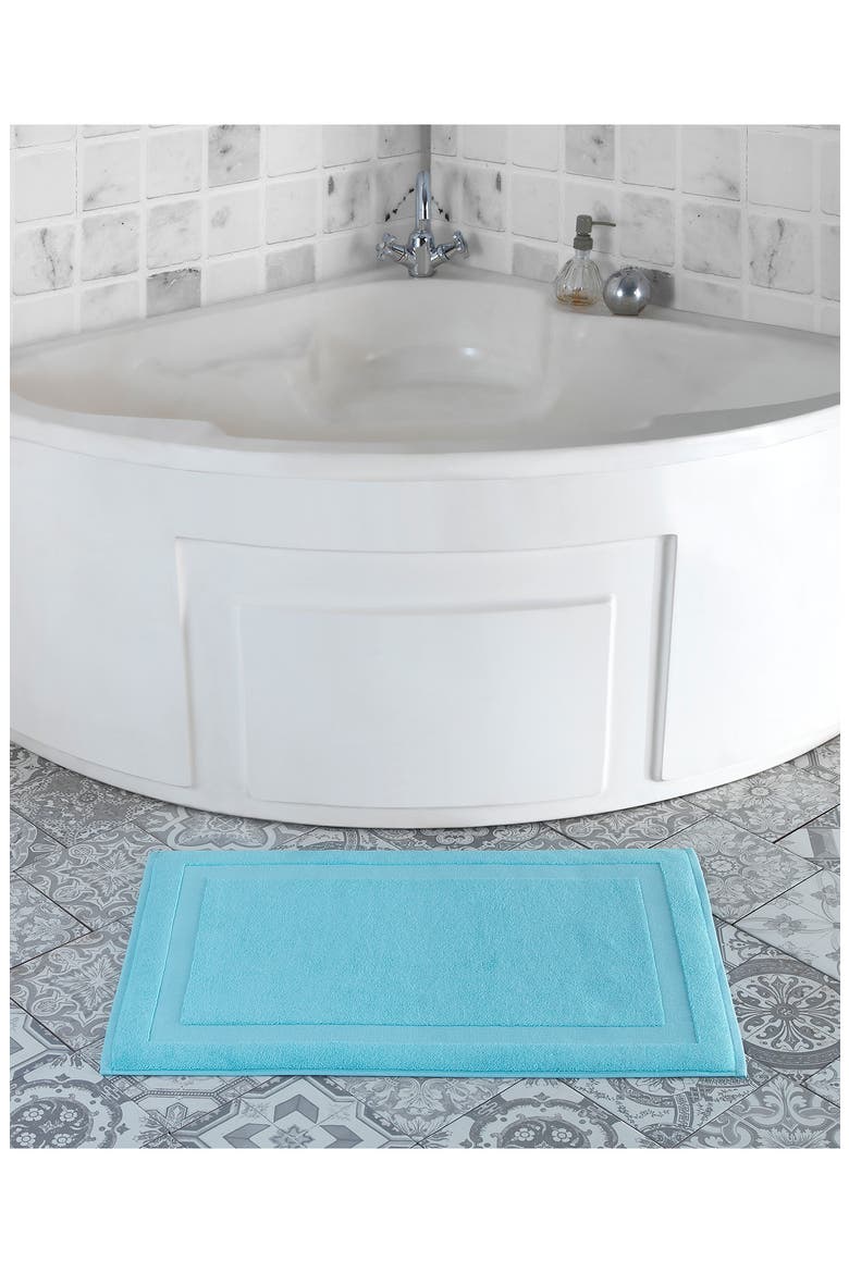 Solid Signature Cotton Bath Mat, Alternate, color, SEA GLASS