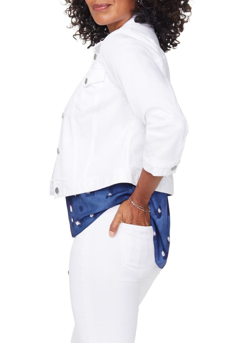 Slim Denim Trucker Jacket, Alternate, color, OPTIC WHITE