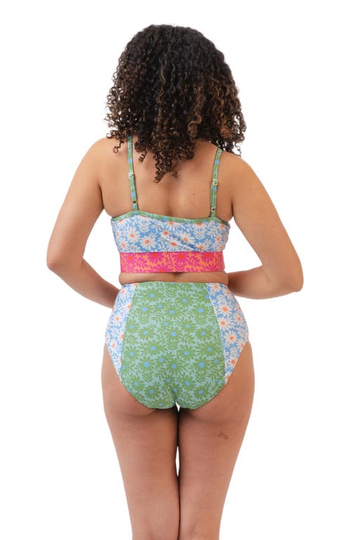 Shop Lime Ricki Swimwear High-waist Bottom In Daisy Patch