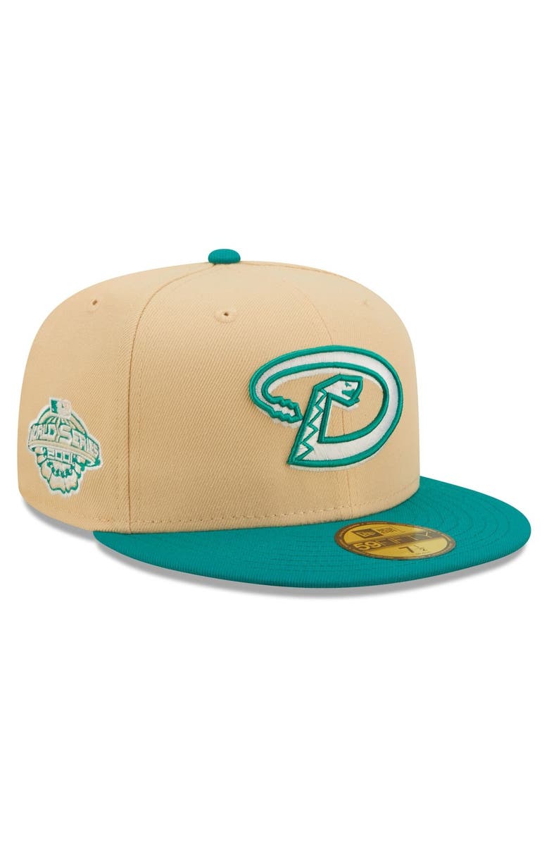New Era Men's New Era Natural/Teal Arizona Diamondbacks Mango Forest 59FIFTY fitted hat, Main, color, 