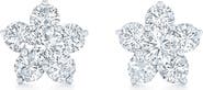 Kwiat Floral Cluster Diamond Stud Earrings