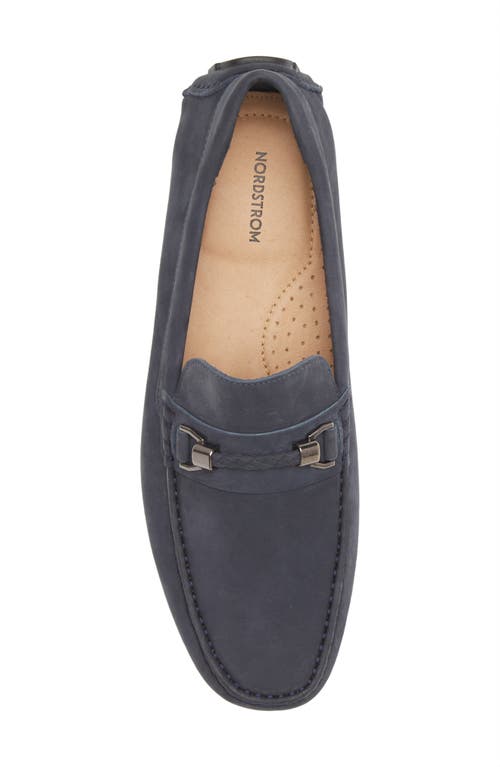 Nordstrom Barrett Braided Bit Driving Shoe In Navy Blazer