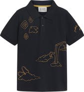 Scotch & Soda Kids' Graphic Pique Polo