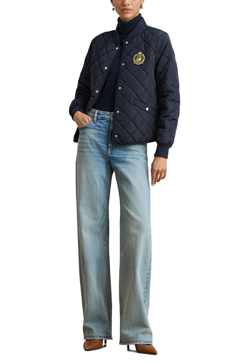 Lauren Ralph Lauren Logo Crest Quilted Jacket, Alternate, color, 