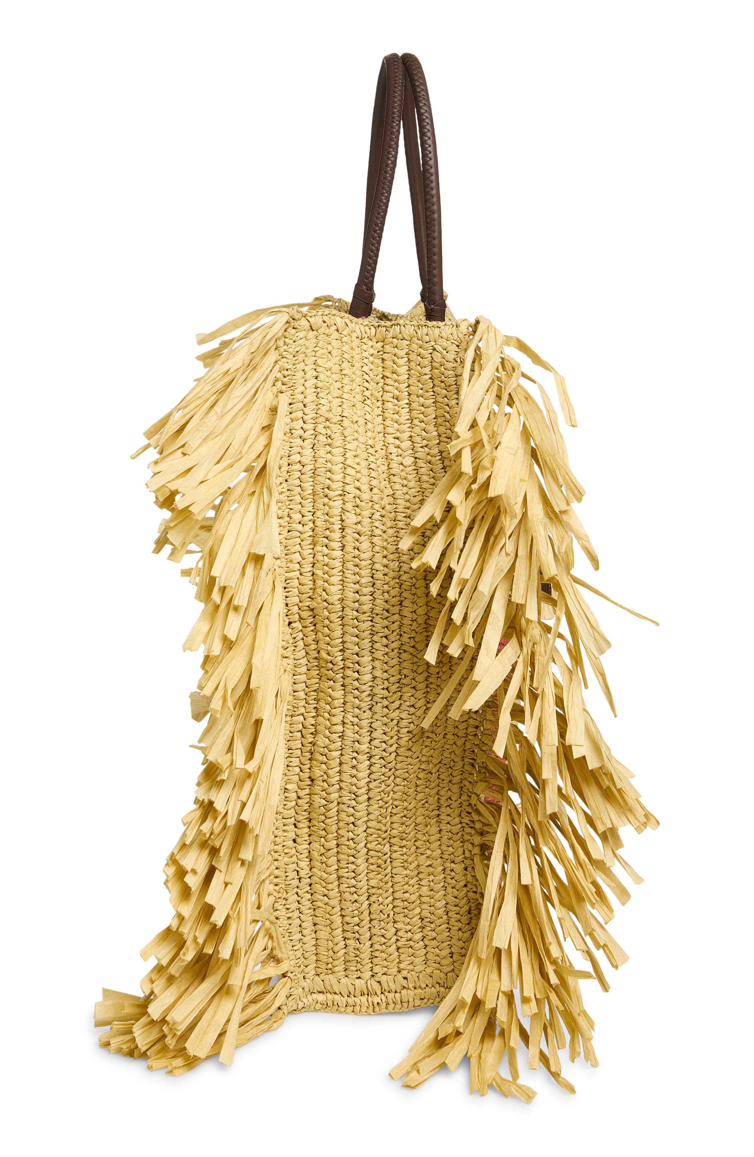 Lily Straw Tote, Alternate, color, NATURAL/ RED