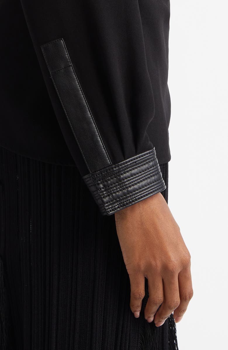 Proenza Schouler Alexis Asymmetric Ruched Double Crepe Top, Alternate, color,