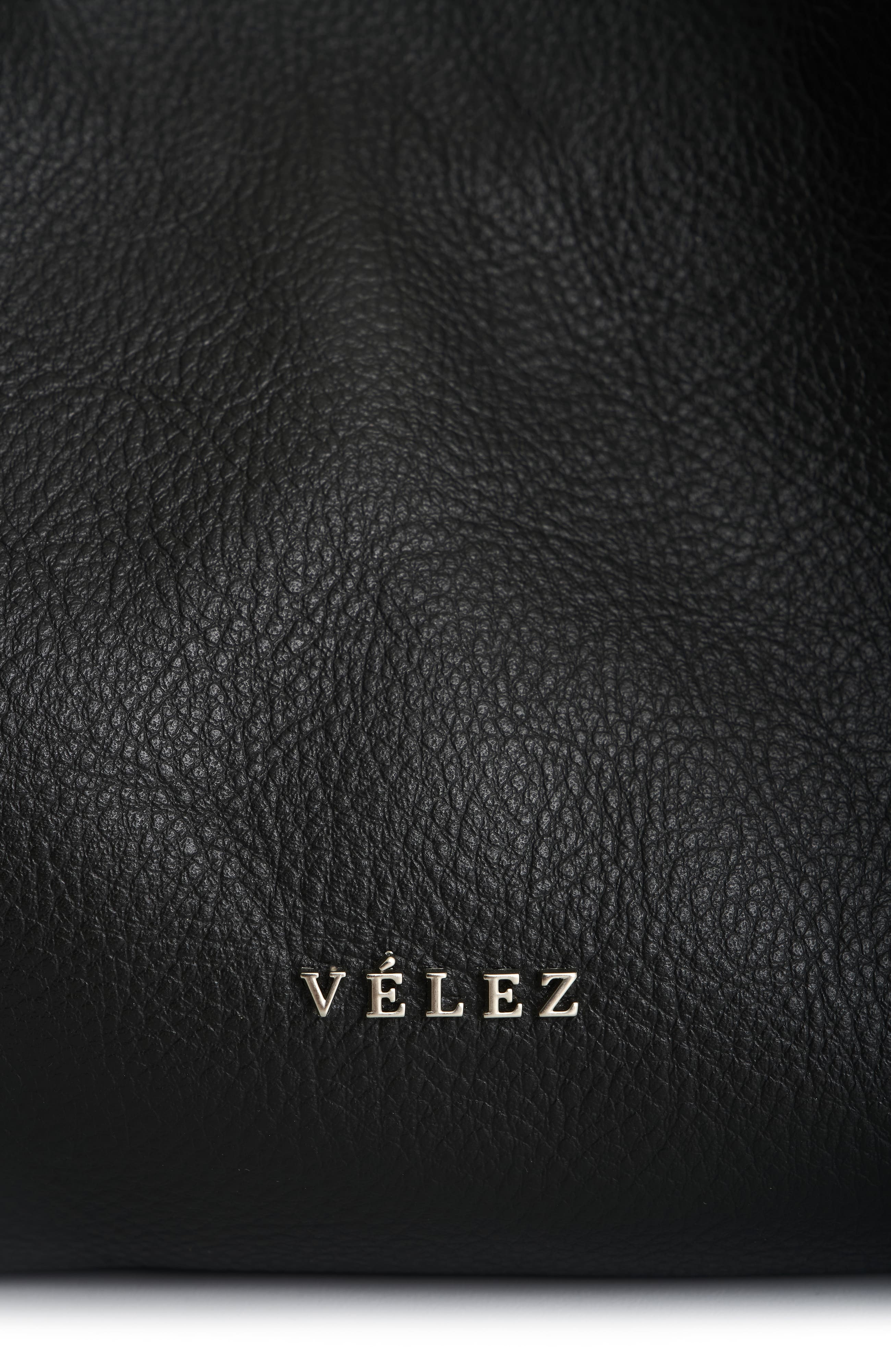 Velez Alessia Leather Crossbody Bag, Alternate, color, Black