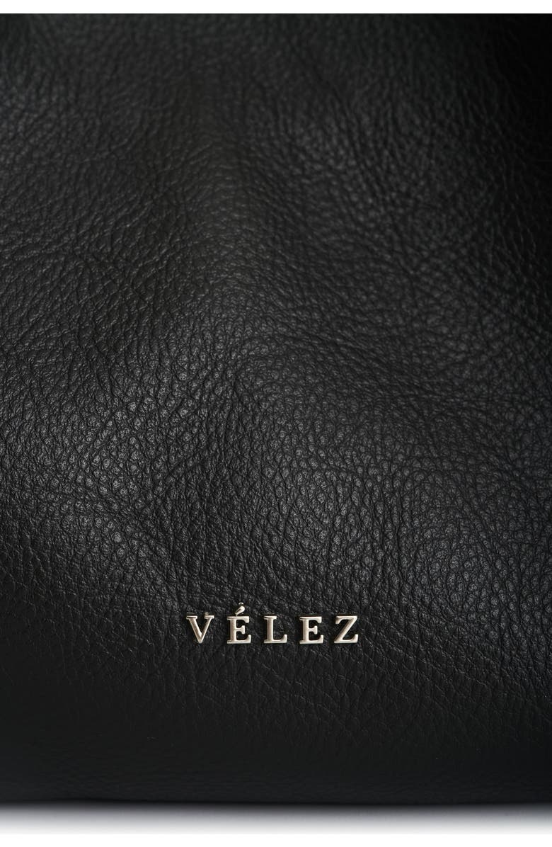 Velez Alessia Leather Crossbody Bag, Alternate, color, Black