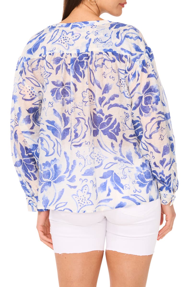 Vince Camuto Oversize Tie Neck Top, Alternate, color, 