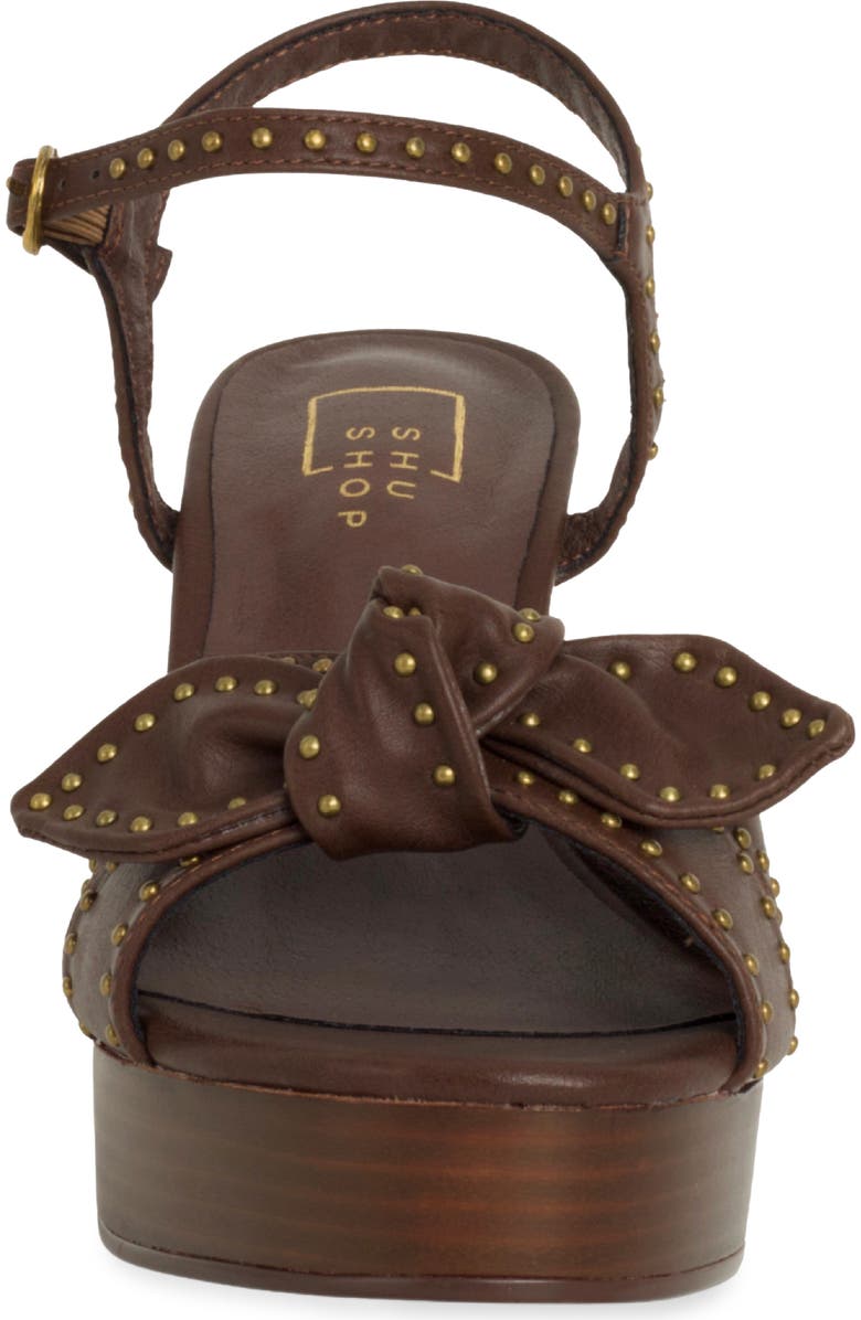 SHUSHOP Etta Studded Platform Sandal, Alternate, color, Brown