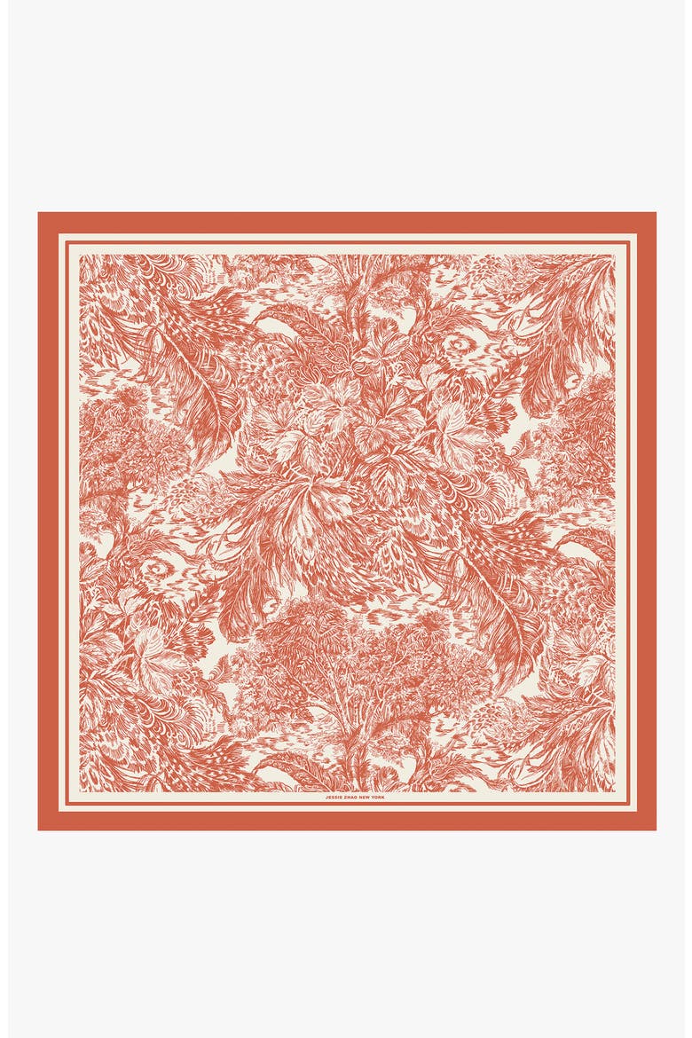 Terracotta Dream Double Sided Silk Scarf, Main, color, pink