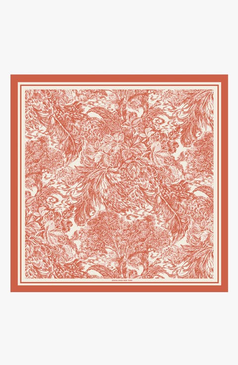 Terracotta Dream Double Sided Silk Scarf