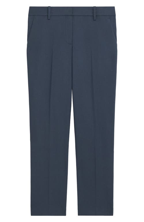 Theory Treeca 2 Good Wool Crop Suit Pants In Ash Blue