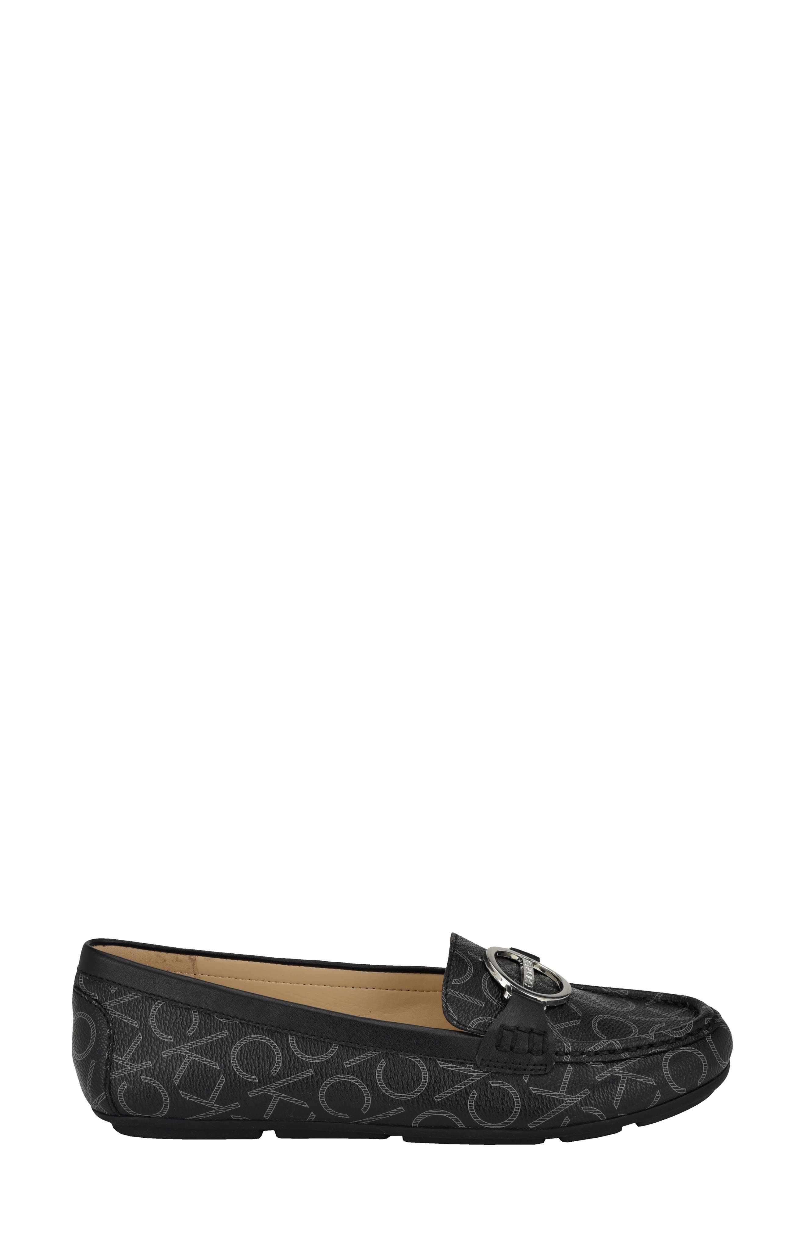 Layne Buckle Loafer, Alternate, color, BLACK LOGO