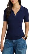 Lauren Ralph Lauren Rib Knit Polo Sweater
