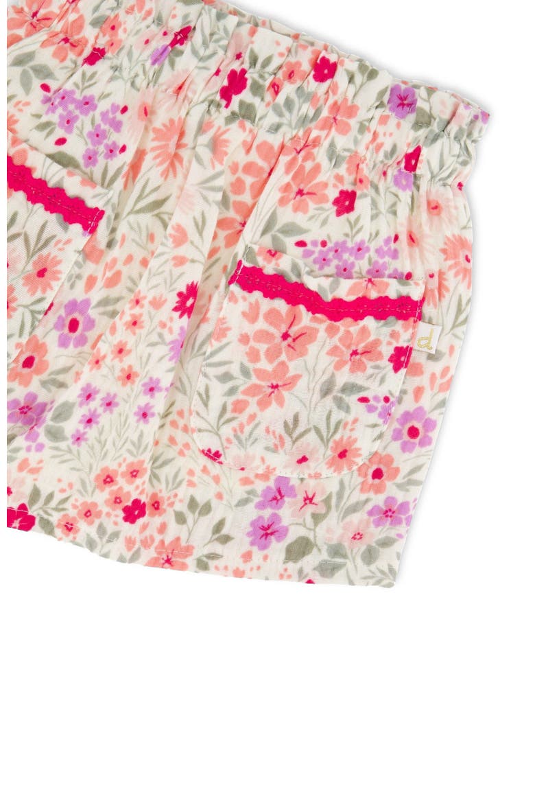 Muslin Flared Flowers Skort, Alternate, color, Off White Printed Flowers