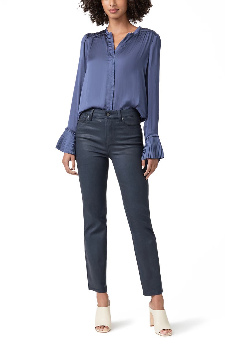 PAIGE Palma Pleated Cuff Button-Up Blouse, Alternate, color,