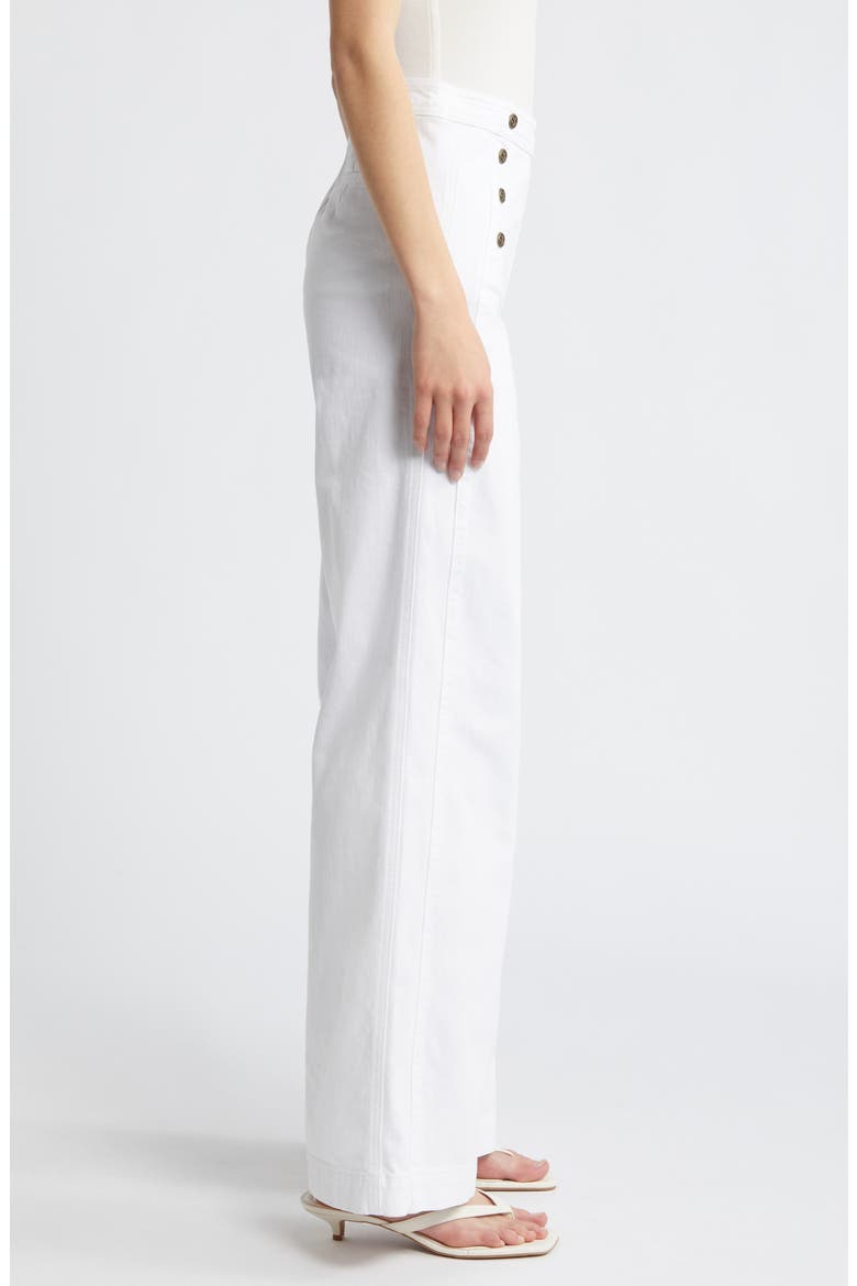 Sailor High Waist Wide Leg Jeans, Alternate, color, WHITE