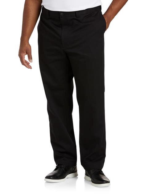 Big & Tall Flat-Front Twill Pants
