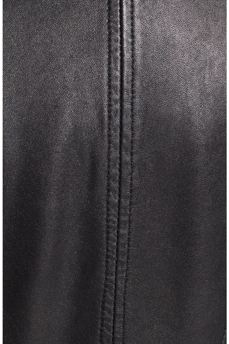 Zip Detail Moto Jacket, Alternate, color, BLACK