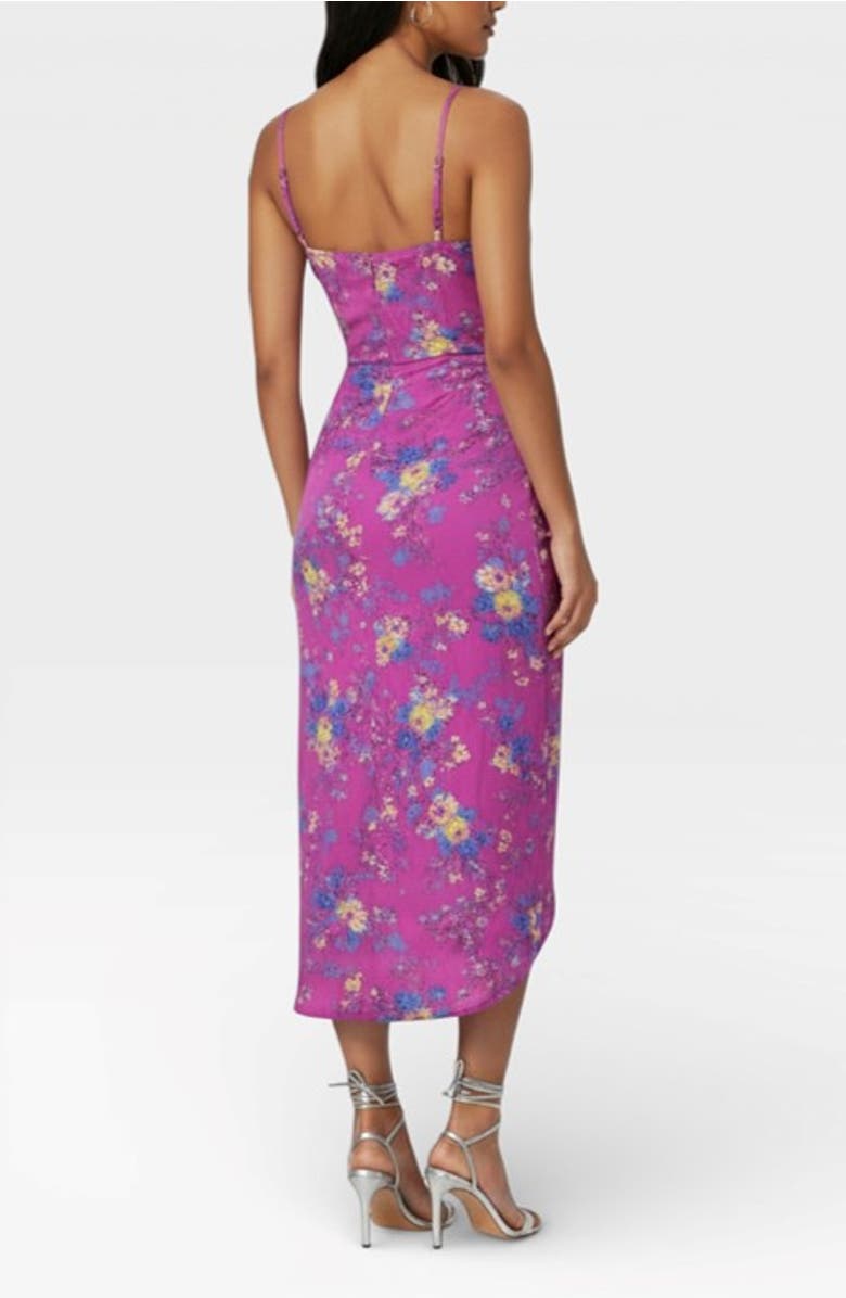 RACHEL Rachel Roy Bree Printed Wrap Midi Dress, Alternate, color, Plum Ditsy Floral