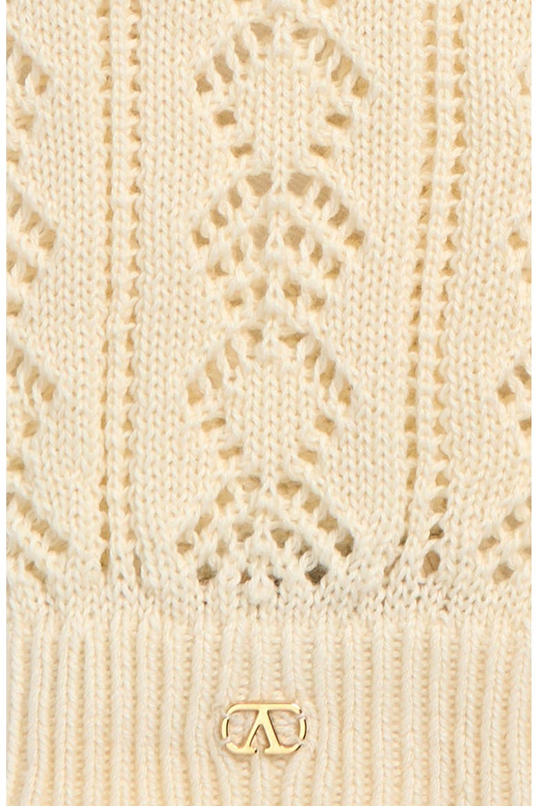 VLOGO Signature Pointelle Knit Gloves, Alternate, color, BETULLA