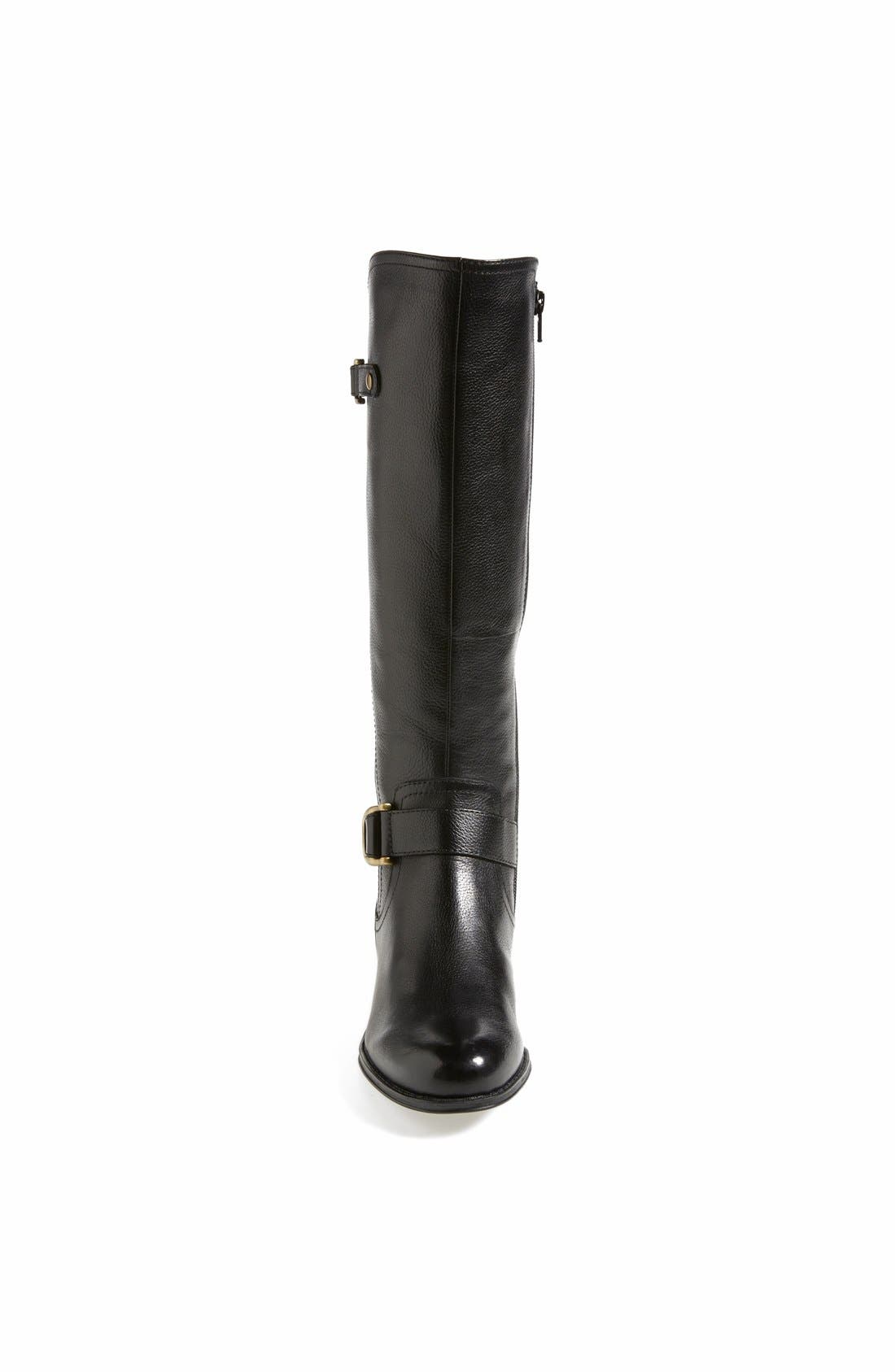'Jersey' Leather Riding Boot, Alternate, color, BLACK LEATHER