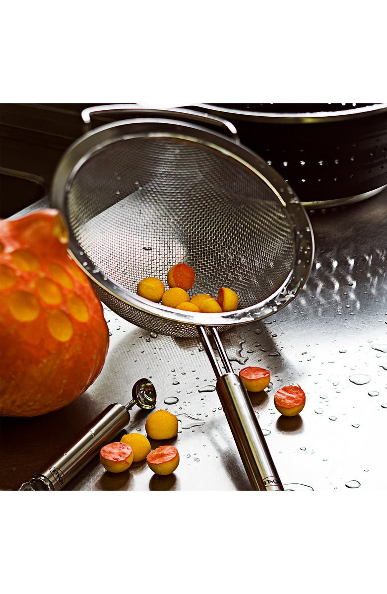 Rosle Stainless Steel Round Handle Coarse Mesh Kitchen Strainer, 7.9-inch, Alternate, color, 