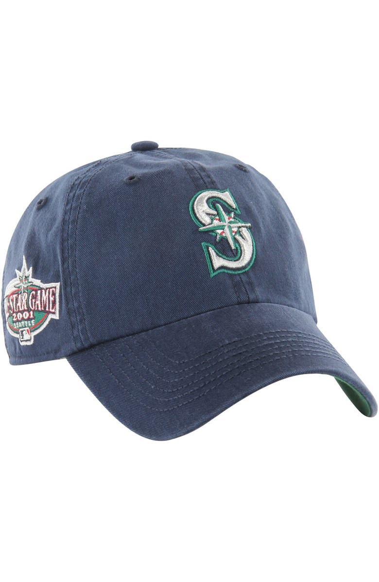 '47 Men's '47 Navy Seattle Mariners Sure Shot Classic Franchise Fitted Hat, Main, color,