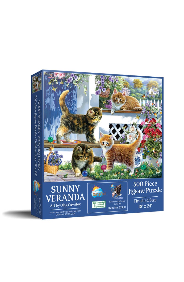 Sunsout Sunny Veranda 500 piece Jigsaw Puzzle for Adults, Main, color, Multicolor