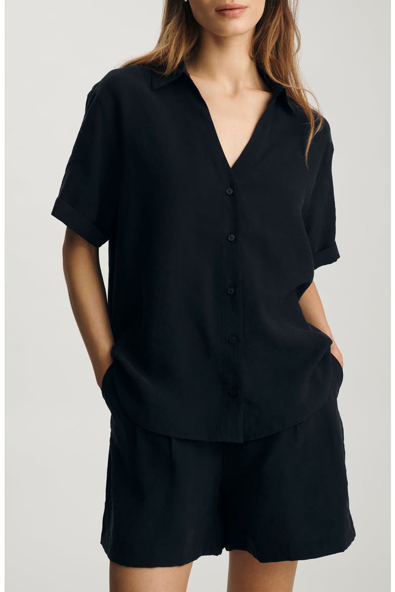 Short Sleeve Shirt, Main, color, BLACK