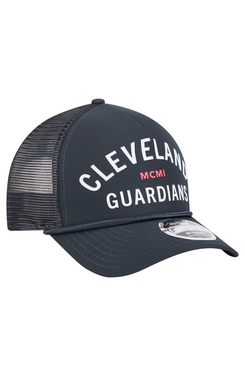 New Era Men's New Era  Navy Cleveland Guardians Minimalist 9FORTY A-Frame Adjustable Hat, Alternate, color, Navy