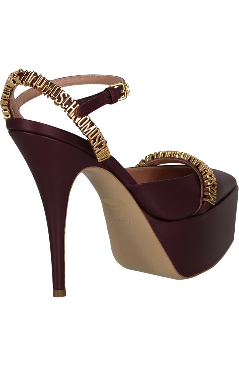 Moschino Ankle Strap Platform Sandal, Alternate, color,