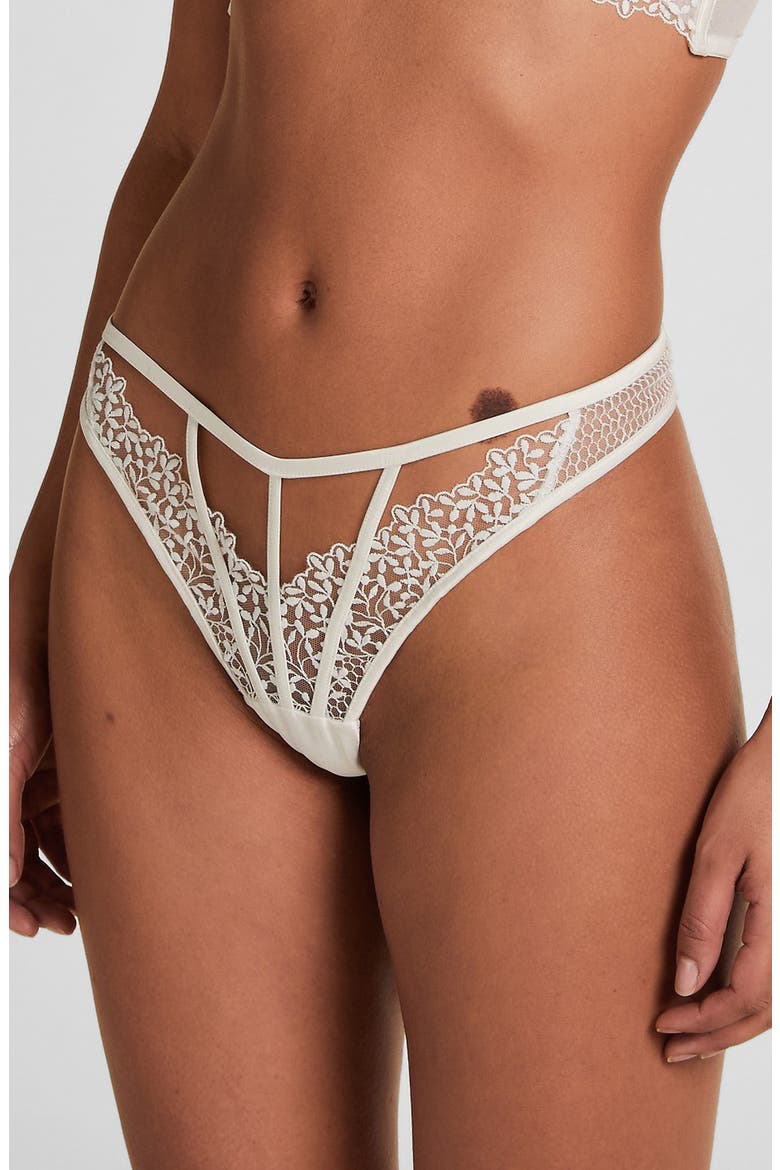 Kristina High Leg Thong, Main, color, SNOW WHITE